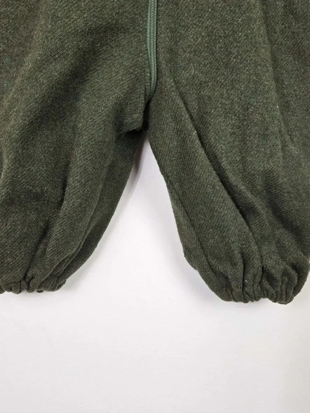 Vintage Pierre Cardin Baby Wool Romper 6M Green Zip One Piece Quiet Luxury
